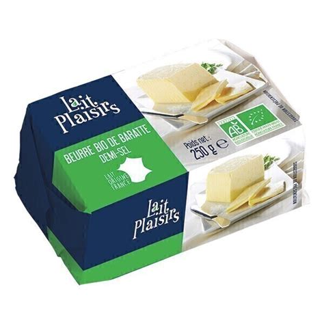 Beurre de baratte demi-sel - bio - 250g (Lait plaisirs)